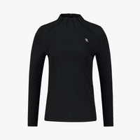 Neck Shirring T-Shirt (Black)