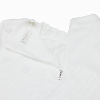 Neck Shirring T-Shirt (White)
