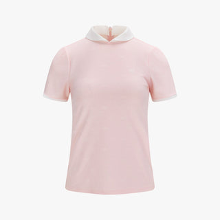 Petit Collar Logo Jacquard  T-Shirt (Coral)
