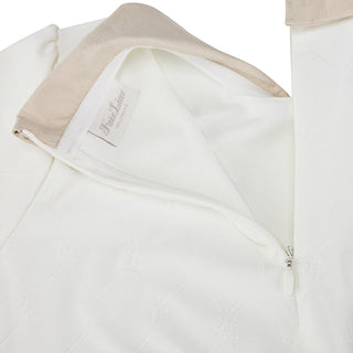 Petit Collar Logo Jacquard  T-Shirt (White)