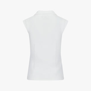 Pearl Ribbon Sleeveless T-Shirt (White)
