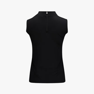 Big ribbon sleeveless T-shirt (Black)