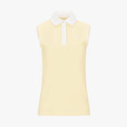 Pom-Pom Seersucker Sleeveless T-Shirt (Yellow)