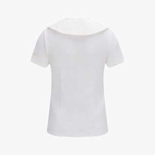 Mesh Double Collar T-Shirt (White)