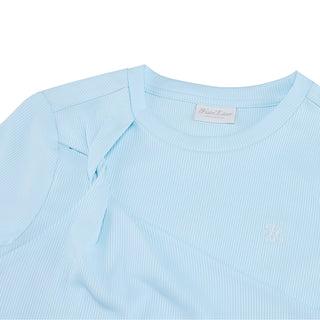 Twisted Round-neck T-Shirt (Blue)