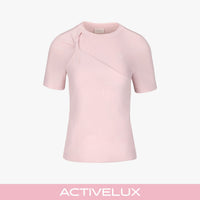 Twisted Round-neck T-Shirt (Coral)