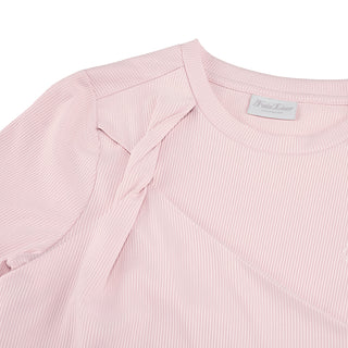 Twisted Round-neck T-Shirt (Coral)
