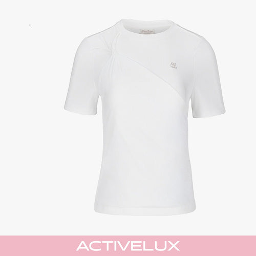 Twisted Round-neck T-Shirt (White)