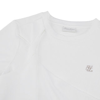 Twisted Round-neck T-Shirt (White)
