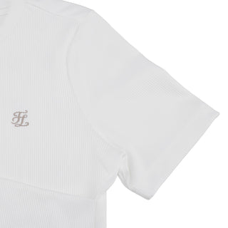 Twisted Round-neck T-Shirt (White)