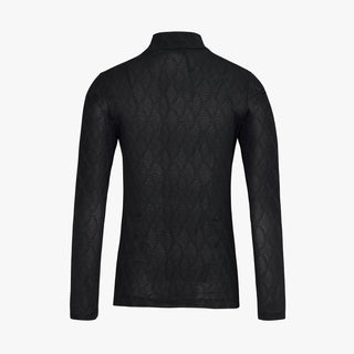 Logo Jacquard See-through T-shirt (Black)