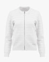 Ribbon Point Zip-up Cardigan - White