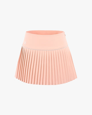 Fair Liar Signature Flare Pleated Skirt (Coral)