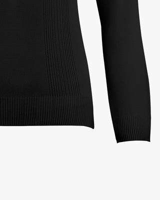 Wave Collar Knit Sweater (Black)