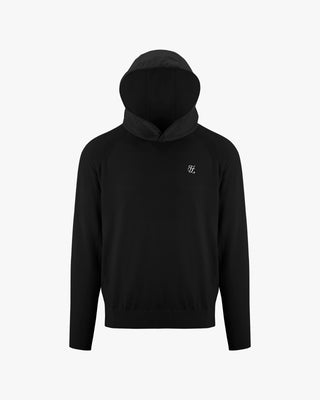 Men's Woven Hooded Knit (Black)