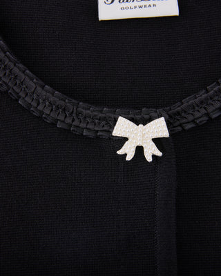 Pearl Ribbon Jacket Cardigan (Black)