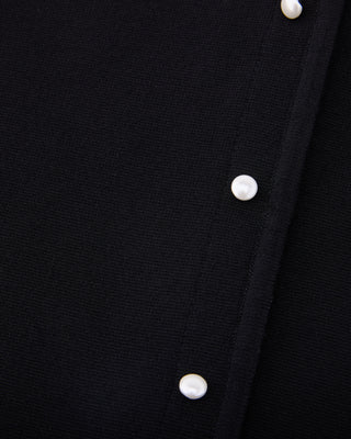 Pearl Ribbon Jacket Cardigan (Black)