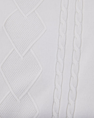 Double Color V Neck Cardigan (White)