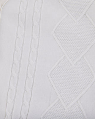 Double Color V Neck Cardigan (White)