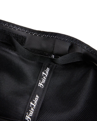 Crystal Embellished Ribbon Bucket Hat (Black)