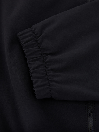 Ruffle Hem ZipUp Jumper (Black)