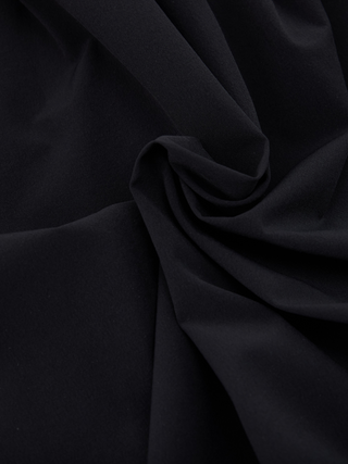 Ruffle Hem ZipUp Jumper (Black)