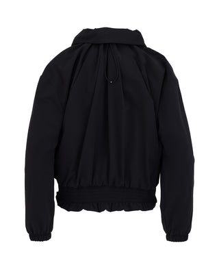 Ruffle Hem ZipUp Jumper (Black)