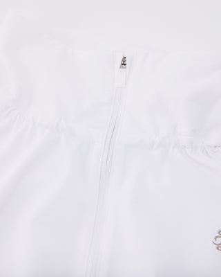 Ruffle Hem ZipUp Jumper (White)