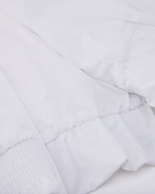 Ruffle Hem ZipUp Jumper (White)