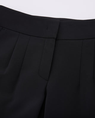 Back Band Straight Fit Pants (Black)