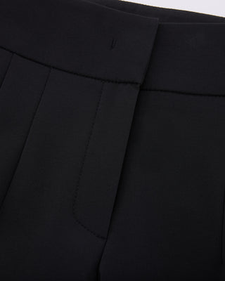 Back Band Straight Fit Pants (Black)