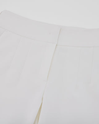 Back Band Straight Fit Pants (White)