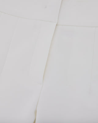 Back Band Straight Fit Pants (White)