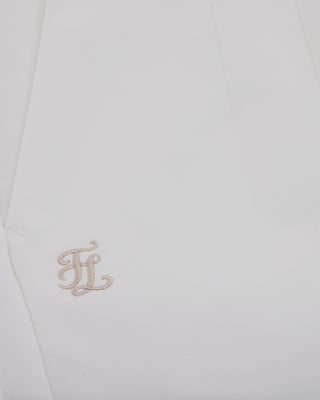 Back Band Straight Fit Pants (White)