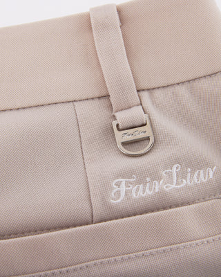 Pintuck Turn Up Pants (Beige)