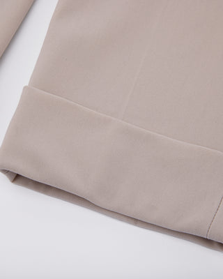 Pintuck Turn Up Pants (Beige)
