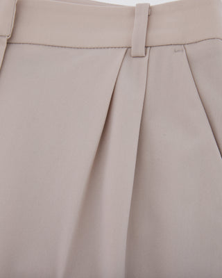 Pintuck Turn Up Pants (Beige)