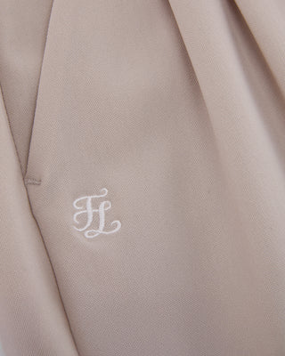 Pintuck Turn Up Pants (Beige)