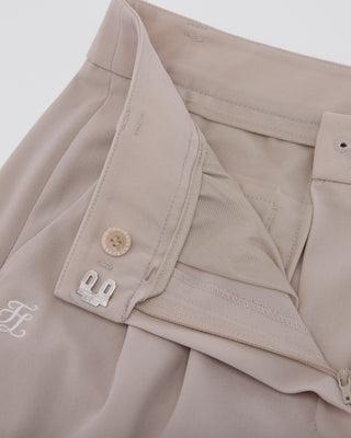 Pintuck Turn Up Pants (Beige)