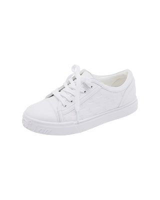 Organza Shoe Lace Logo Sneakers (White)
