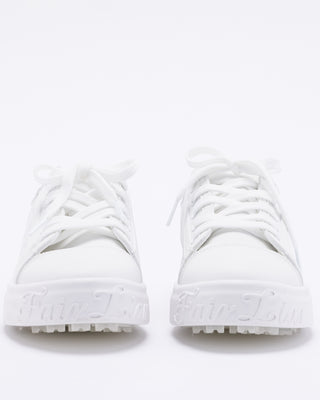 Organza Shoe Lace Logo Sneakers (White)