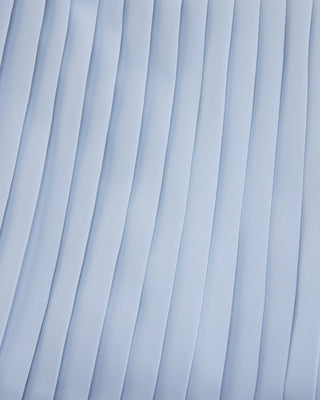 [FL Signature] Fair Liar Silk Twisted Flare Pleated Skirt (Blue)