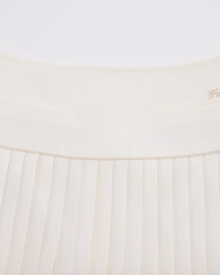 [FL Signature] Fair Liar Silk Twisted Flare Pleated Skirt (Cream)