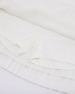 [FL Signature] Fair Liar Silk Twisted Flare Pleated Skirt (White)