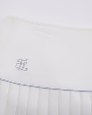 [FL Signature] Fair Liar Silk Twisted Flare Pleated Skirt (White)