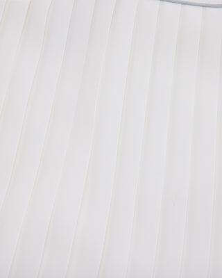 [FL Signature] Fair Liar Silk Twisted Flare Pleated Skirt (White)