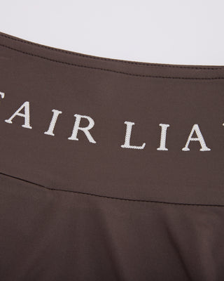 High waist jersey flared skirt (Brown)