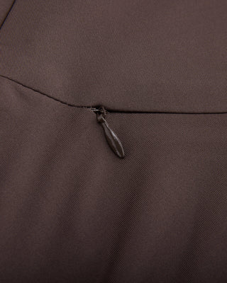 High waist jersey flared skirt (Brown)