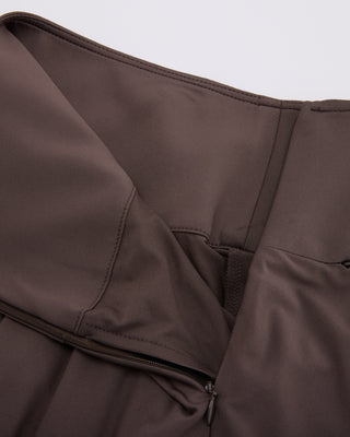 High waist jersey flared skirt (Brown)