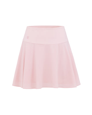 High waist jersey flared skirt (Pink)